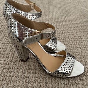 J. Crew silver heels